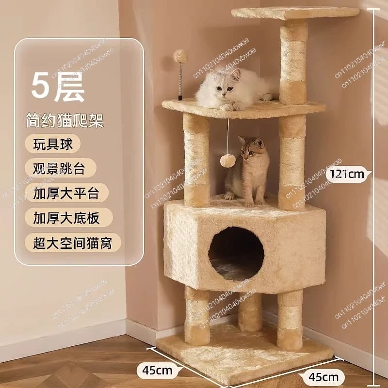 Struttura da arrampicata per gatti Nido per gatti Albero per gatti Scaffale integrato Piccola piattaforma per saltare Colonna antigraffio