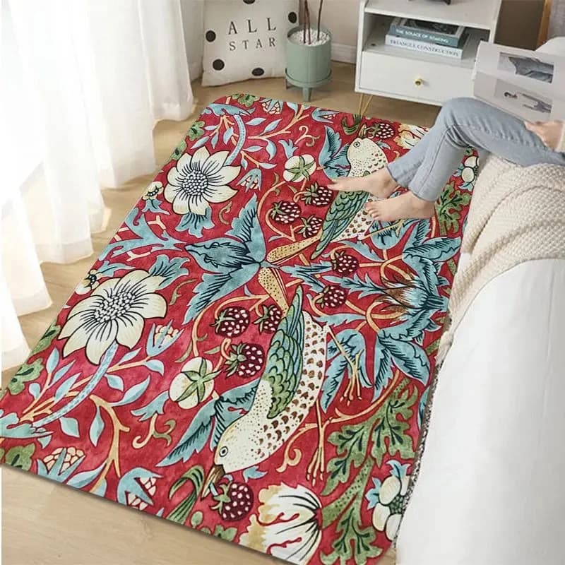 Tappeto da bagno alla fragola William Morris tappeto in stile retrò per soggiorno cucina camera da letto arredamento dell'hotel tappetino antiscivolo zerbino