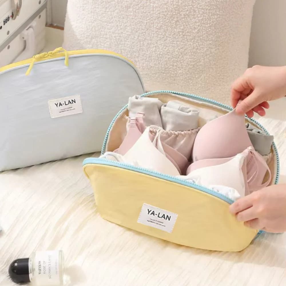 Portable Underwear Storage Bag Compression Function Clothing Storage Bag Three-in-One Set Lightweight Travel Organizer