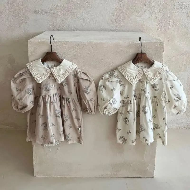 Vestiti autunnali infantili ragazza Baby Sweet Floral Print Princess Dress neonato 3d Flower Cotton Dresses per matrimoni e feste