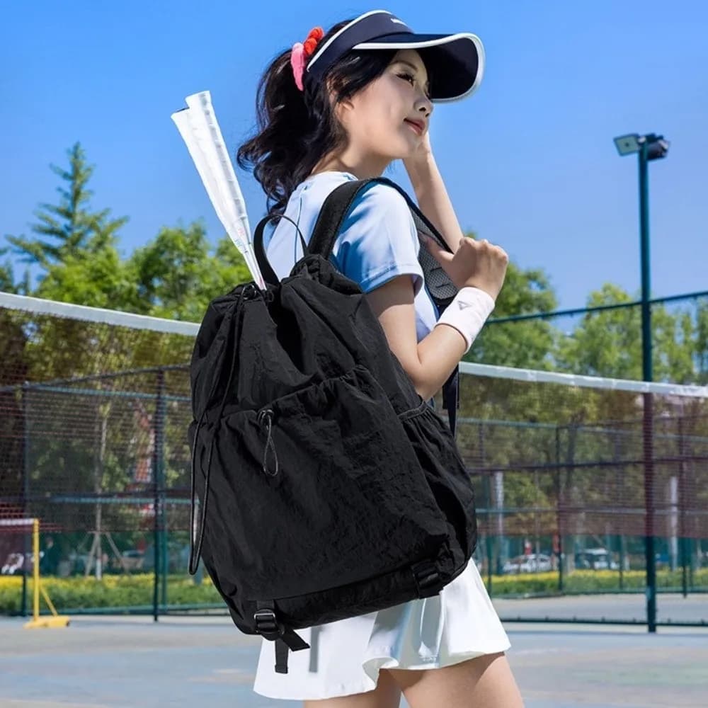 Great Capacity Tennis Rack Backpack, Waterproof and Lightweight, Badminton Sports Bag with Adjustable Shoulder Strap, Casual Bag with Fitness Coulisse