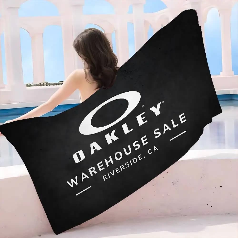 Asciugamani da Spiaggia in Microfibra con Logo O-Oakleys, Asciugatura Rapida, per Viaggi, Piscina e Yoga