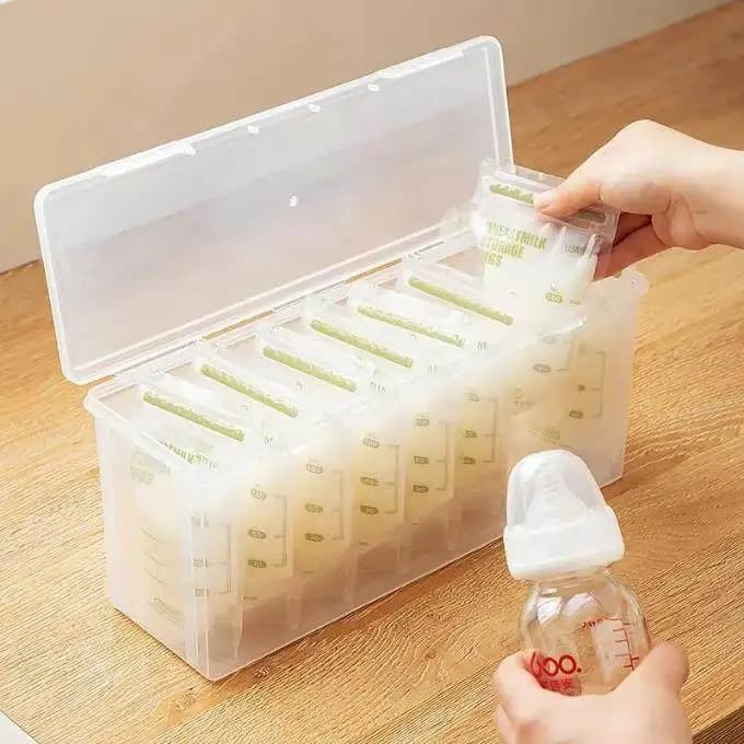 Contenitore per Conservazione del Latte Materno in Acciaio Inox, Scatola Trasparente per Alimenti per Bambini, Uso Commerciale