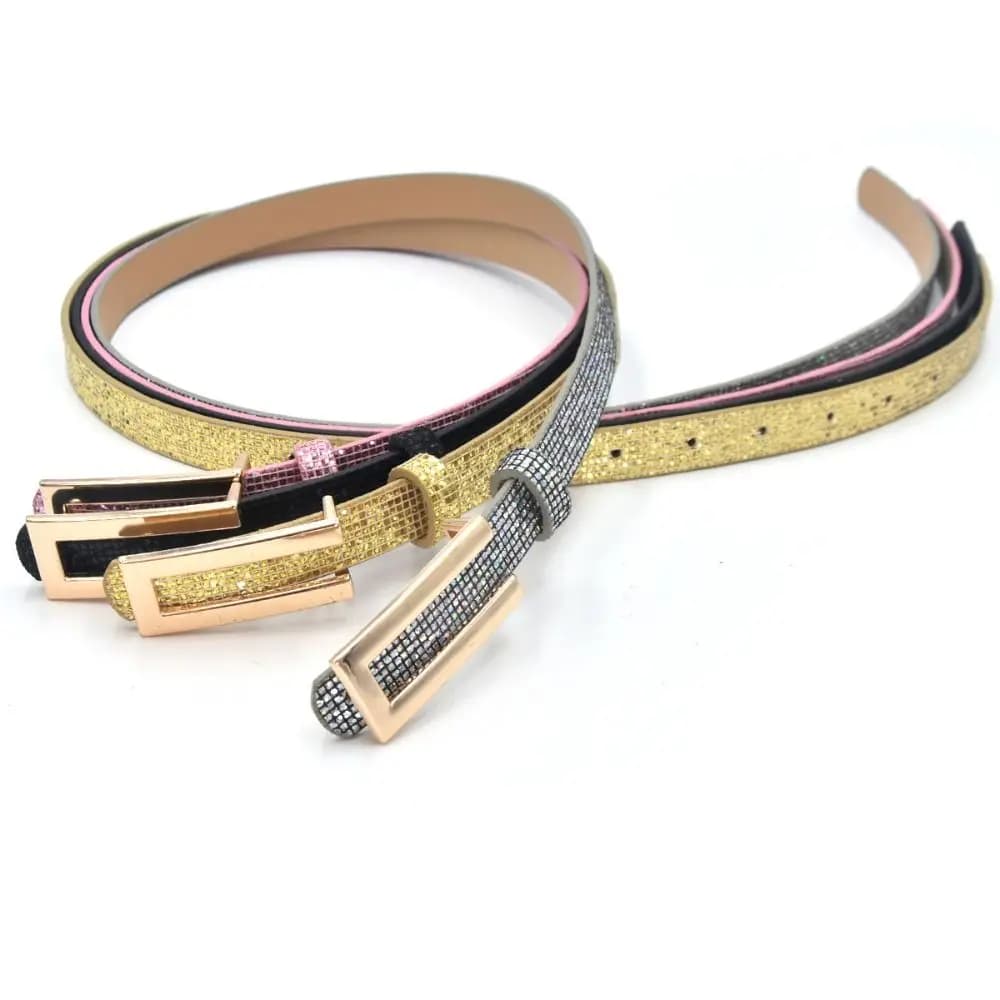 Cintura Scintillante con Strass, Design di Lusso, in Pelle PU, Versatile, Vintage e Trendy