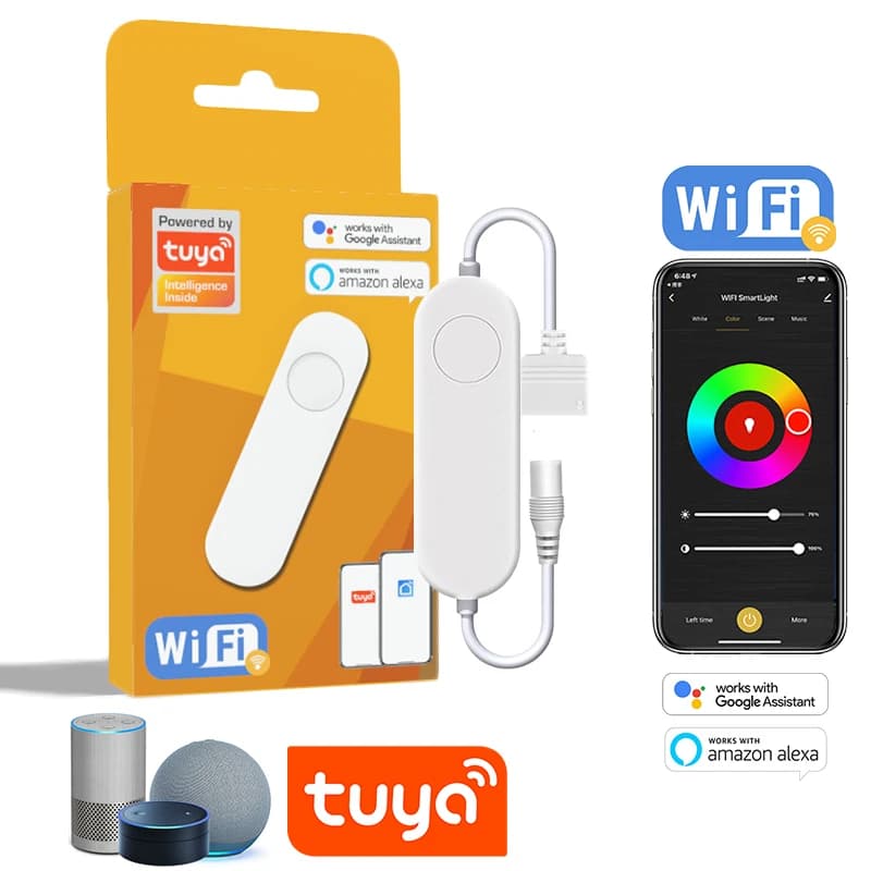 TUYA RGB Dimmer WIFI Controller Smartlife 12-24V for RGB LED Strip 4pin controller Works with Alexa Google Assistant