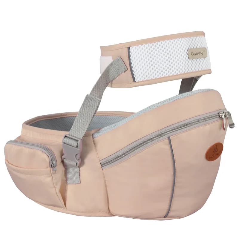 Marsupio ergonomico per seggiolino fianchi per neonati e bambini piccoli con cinghie regolabili varie tasche M3799