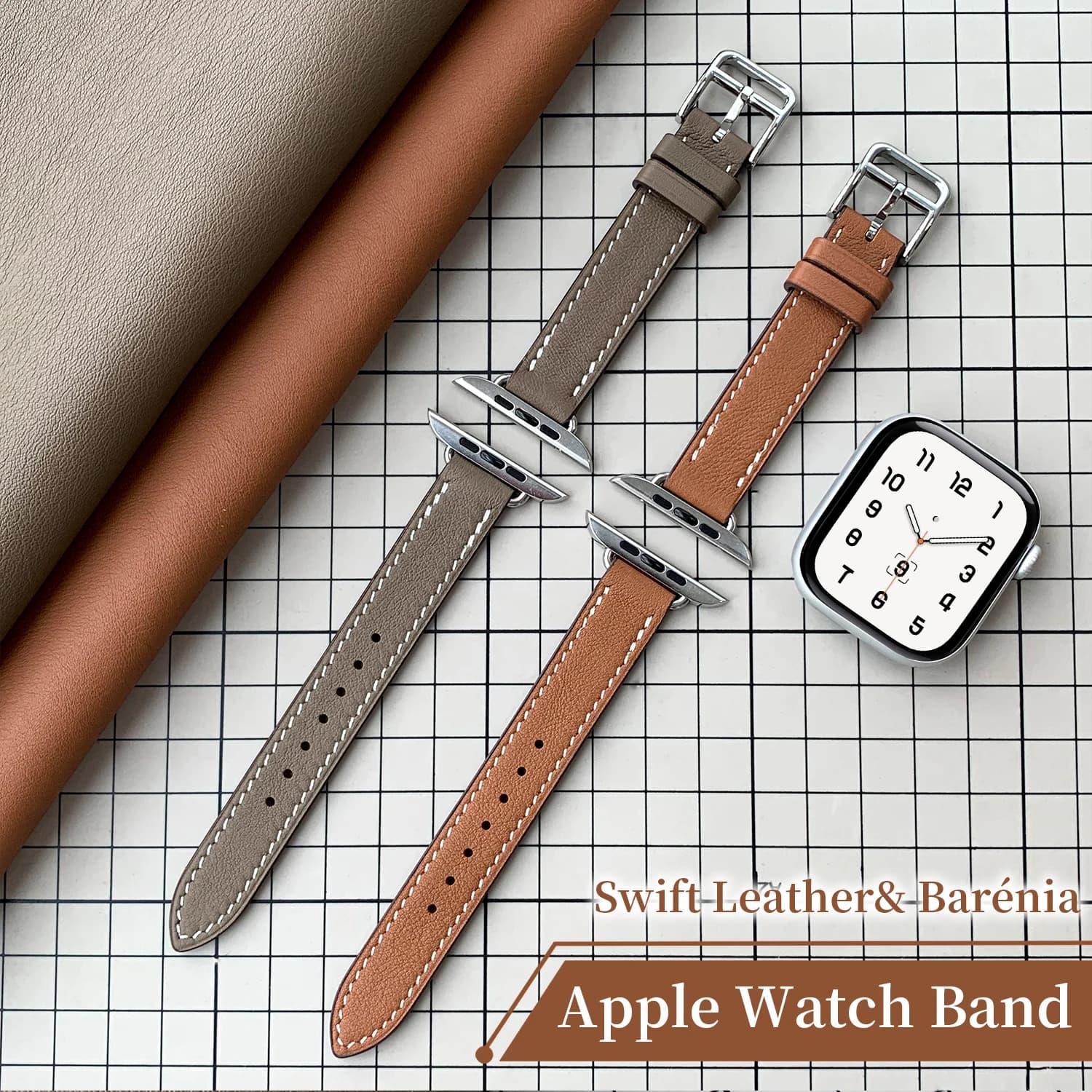 Kebitt Women Strap For Apple Watch Band Iwatch Series 11 10 9 8 7 6 SE 3 Genuine Leather 42MM 41mm Belt Fashion Popular