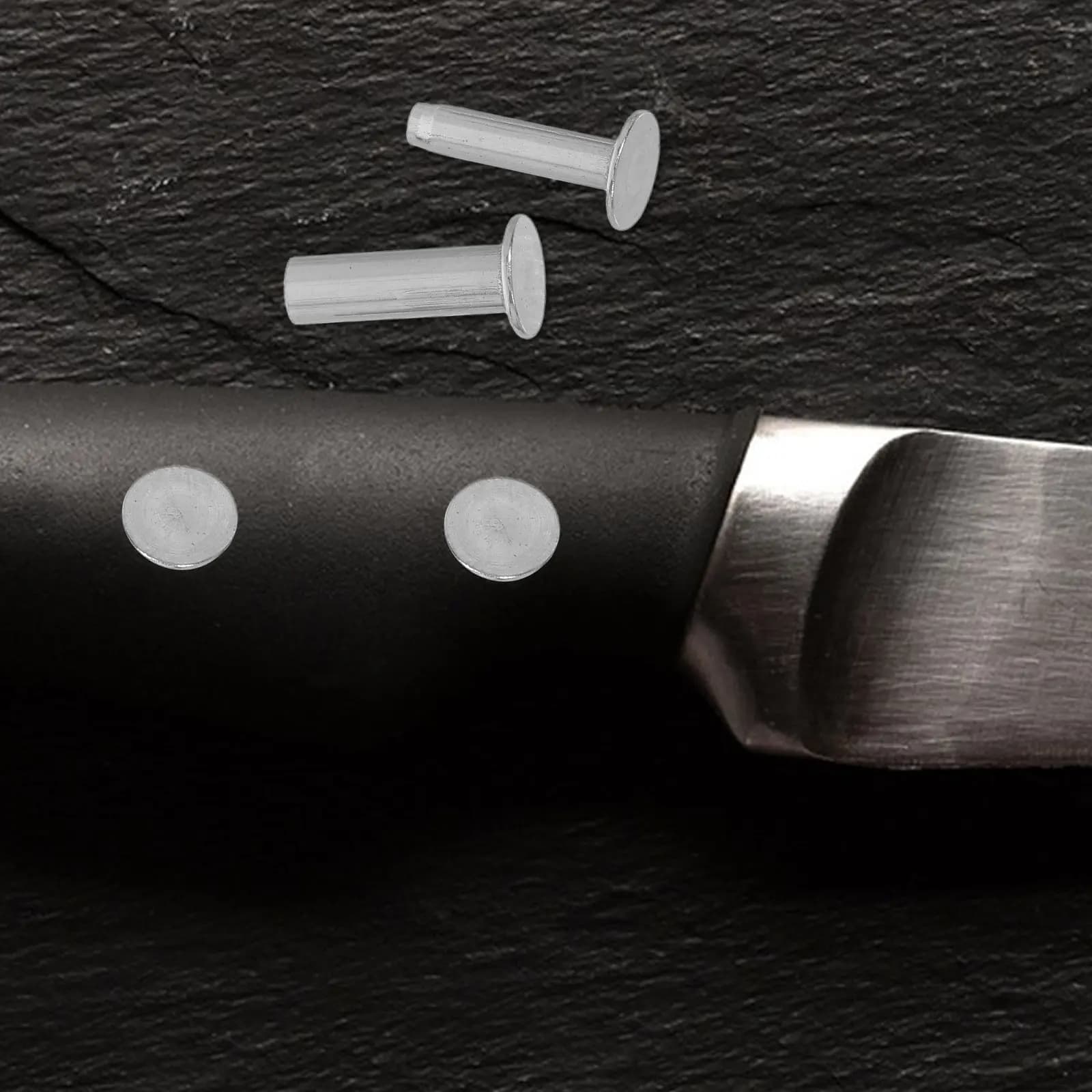 7 Paia di Perni per Manici di Coltelli in Acciaio Inossidabile, Fissaggi Resistenti per Coltelli da Cucina, Rivetti per la Realizzazione di Coltelli da Chef e Posate