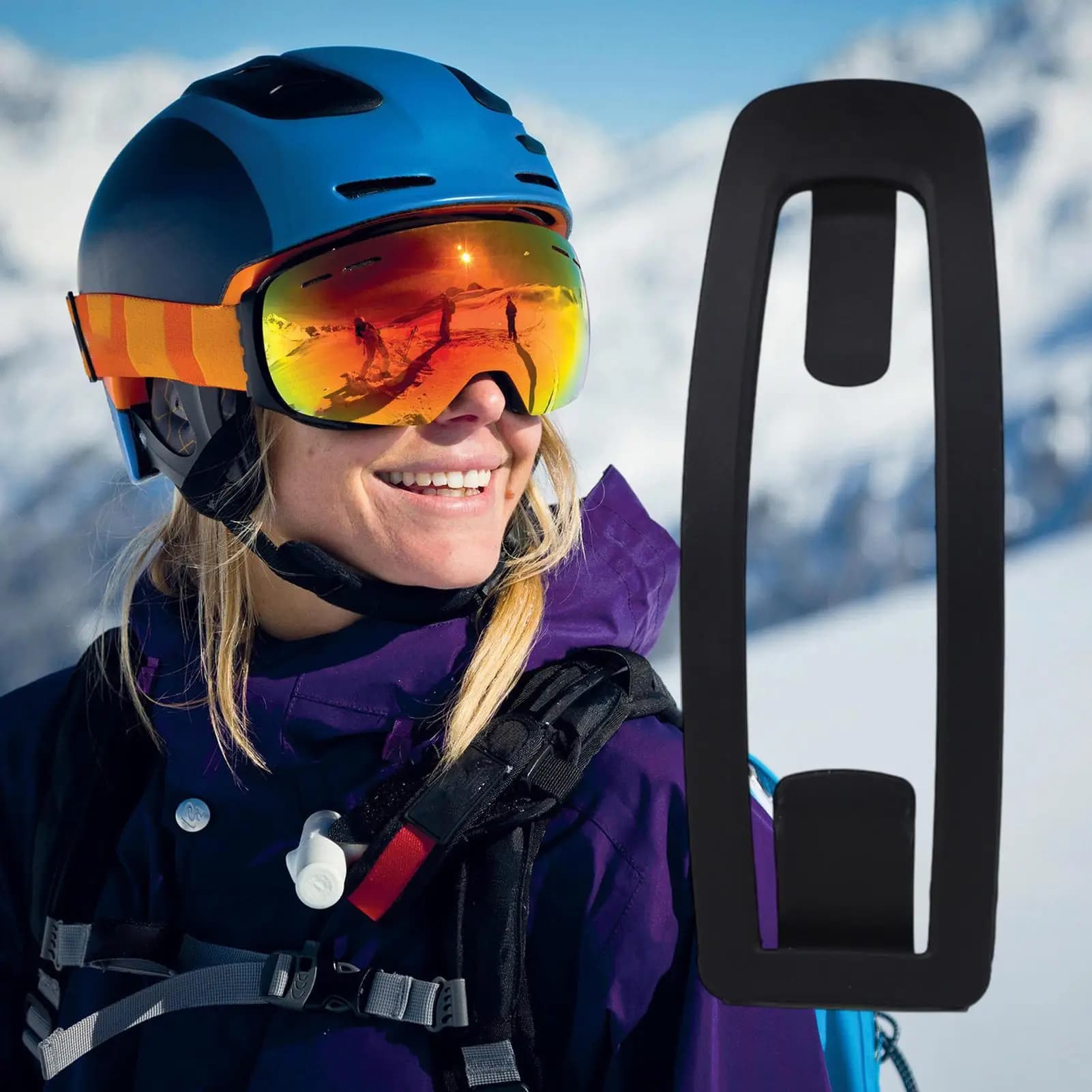 Ski Helmet Buckles Helmet and Goggle Strap Clips Helmet Release Buckle Goggles Clasp Fasteners for Skiing Snowboarding Fitness