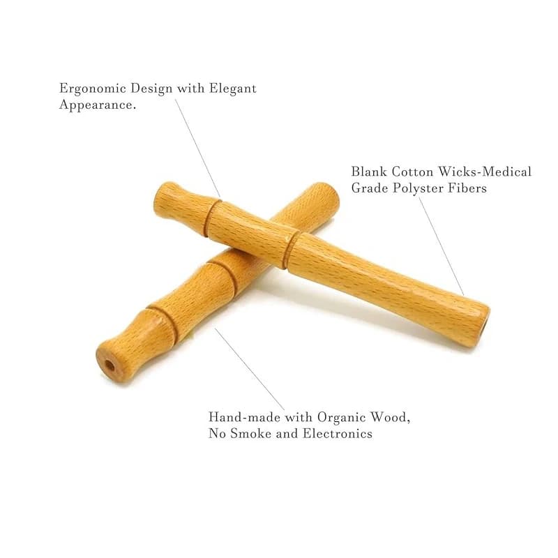 Hot Sale Aromatherapy Inhaler For Essential Oil, Quit Smoking Inhaler Stick, Wooden Personal Diffuser For Essential Oils