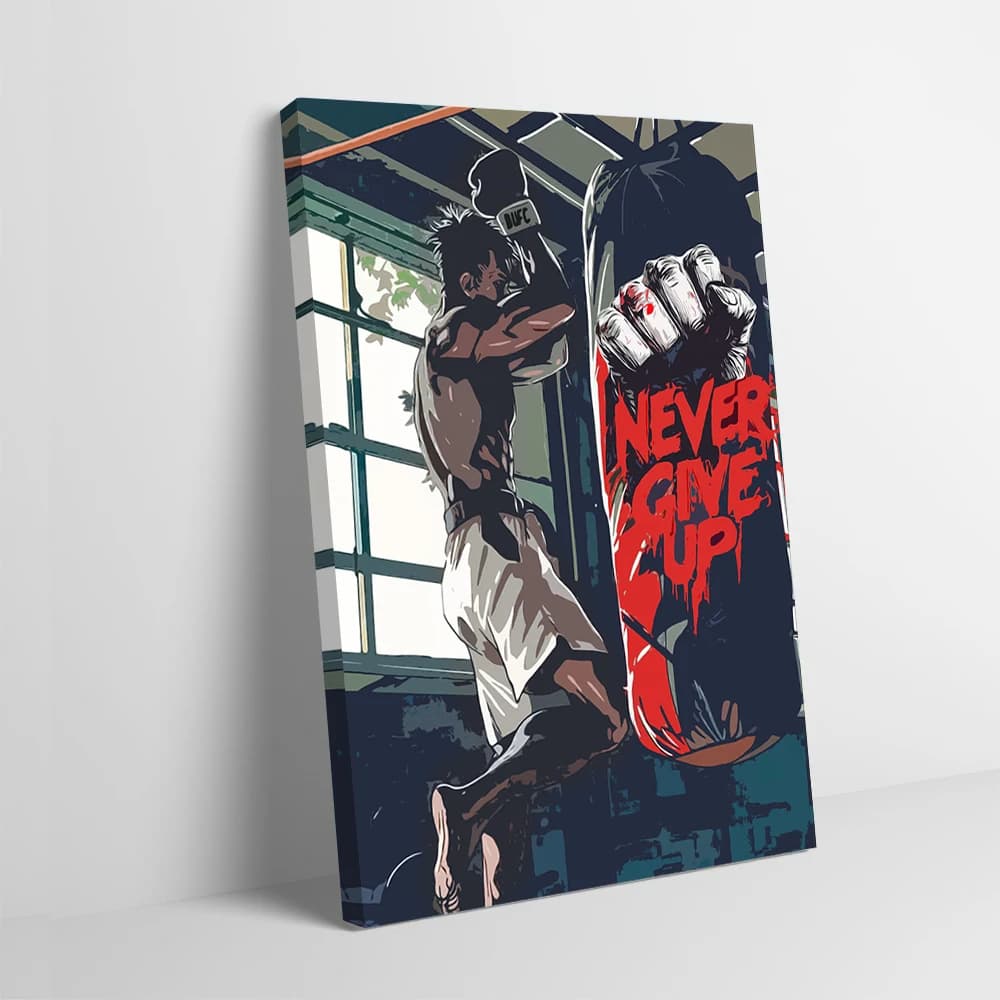 Boxer Training with boxing bag Print poster Customizable images Wall Art Canvas Painting Gift for decorative image artists