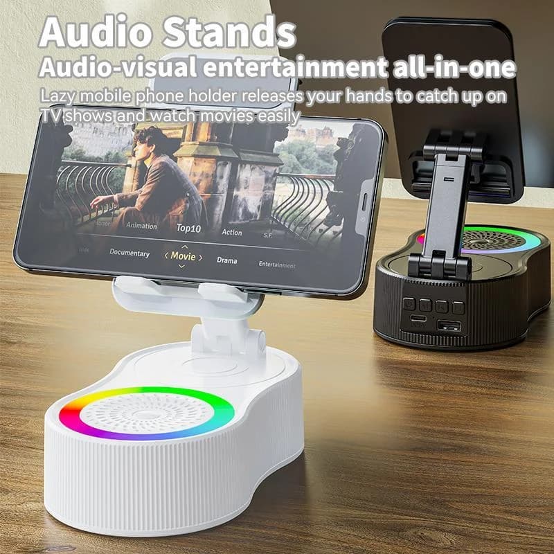 Staffa per telefono cellulare a induzione Audio Altoparlante Bluetooth wireless intelligente per uso domestico Staffa piatta verticale per ufficio