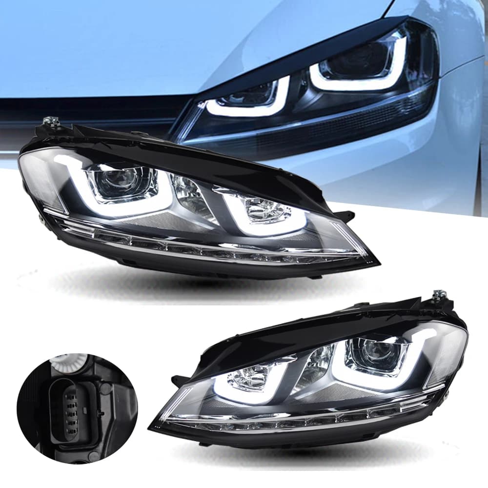 LXBY Headlight For VW Golf 7 LED Headlights 2013-2017 Head Lamp Car Styling DRL Signal Projector Lens Auto Accessories Front Lig