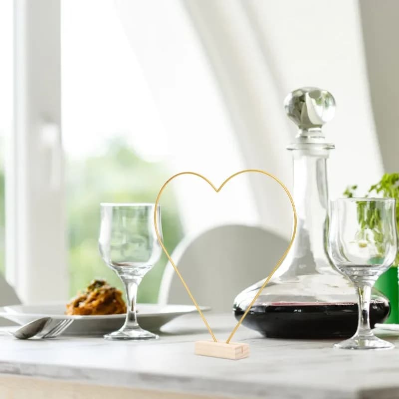 2Sets Heart Shape Iron Craft Rings Premium Metal Hoops for DIY Floral Wreath Dream Catcher Garland Table Centerpiece Wedding