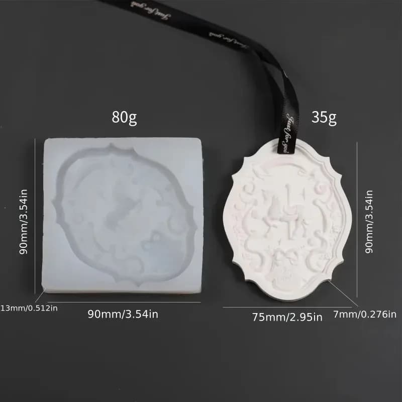 carousel pendant aromatherapy gypsum silicone molds diy hanging decor epoxy resin plaster craft mould valentine's day gift