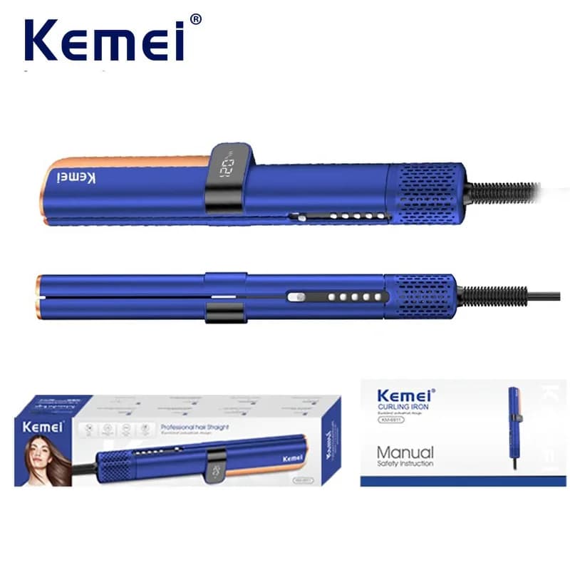 Kemei Airflow Hair Iron Drys and Smooths simultaneously to wet to dry women's hair styling tools quickly