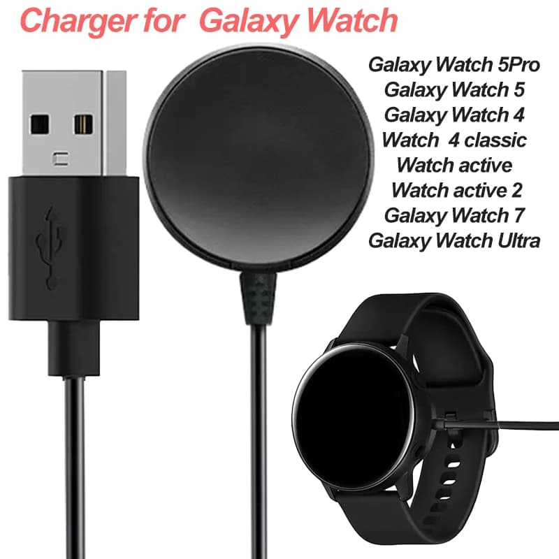Per Samsung Galaxy Watch 7/6/5 Pro/4/4 Caricabatterie classici Caricatore USB-C Accessori per orologi intelligenti Caricatore Stazione dock di ricarica rapida