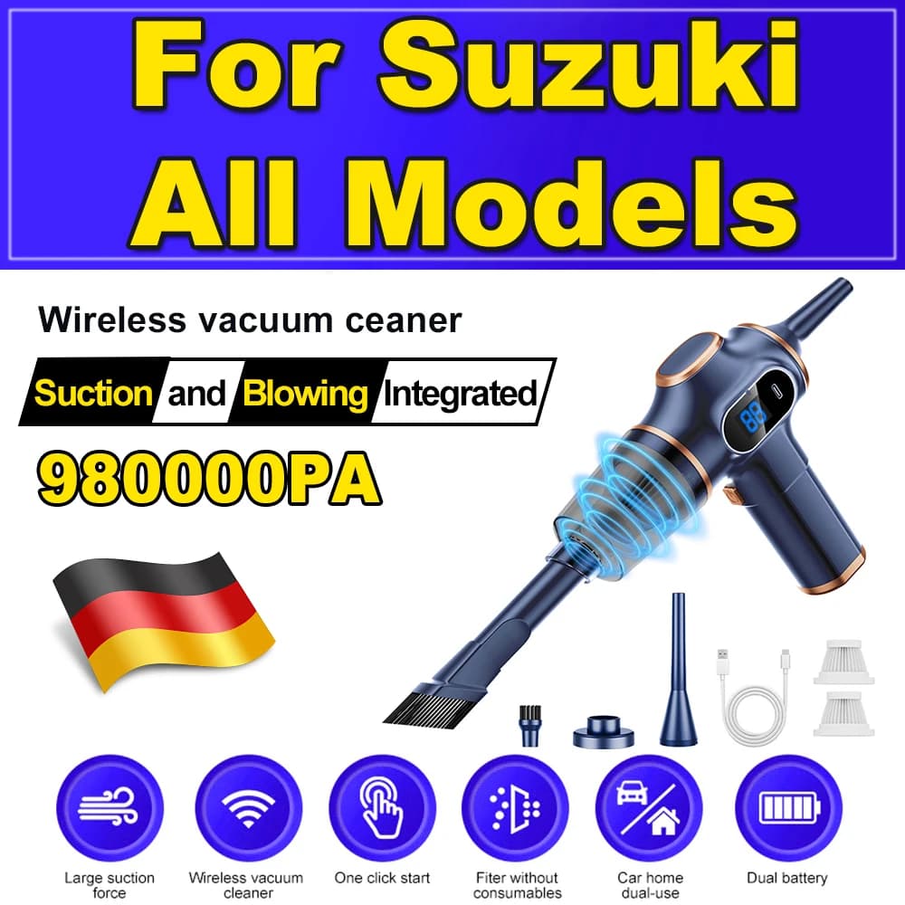 980000 PA Mini Aspirapolvere per auto Wireless Potente aspirapolvere automatico Macchina per la pulizia portatile portatile per Suzuki Tutti i modelli