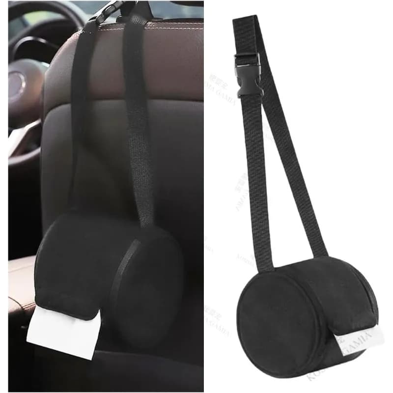 Porta Fazzoletti per Auto da Appendere al Sedile, Organizzatore Laterale per Sedile Auto, Contenitore per Fazzoletti e Salviette