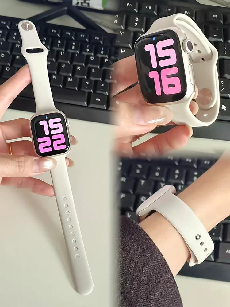 Cinturini sottili per cinturino Apple Watch S11 42-46mm 49mm 45mm 44mm 40mm 41mm cinturino sportivo in silicone serie iwatch 10-9-8-7-6-5-SE3-ultra 3