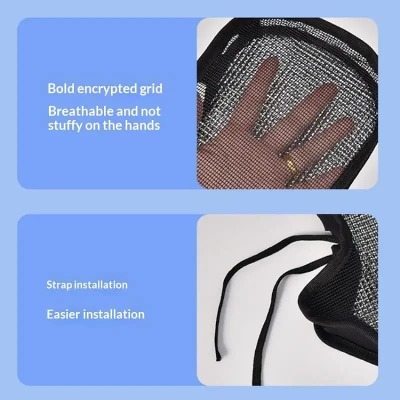 1Pair Summer Motorcycle Handlebar Muffs Sun Protection Gloves Breathable Waterproof Oxford Cloth Mesh Riding Gloves