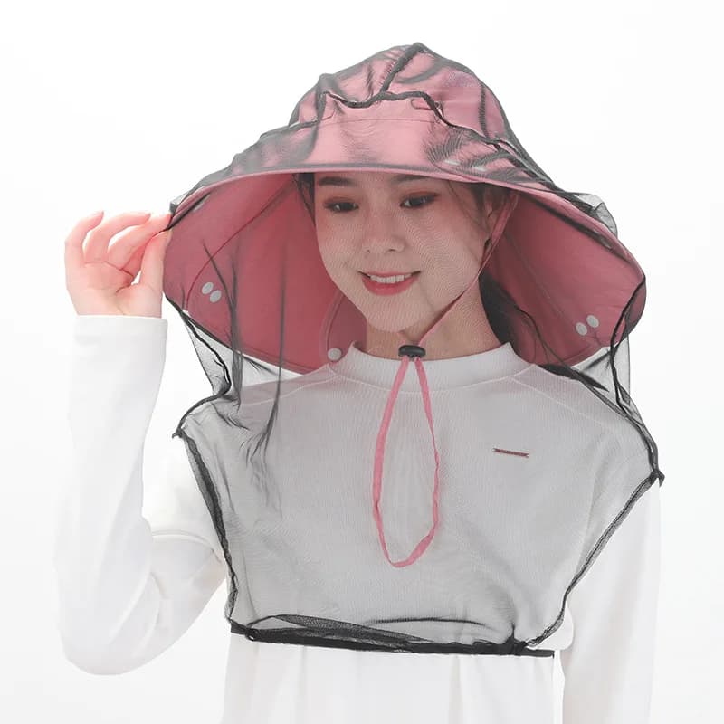 Maschera Anti Zanzara Berretto da pesca Cappello da pesca all'aperto Velo Anti Bee Cappello Insetto Maglia Insetto Bee Net Cappello Zanzariera