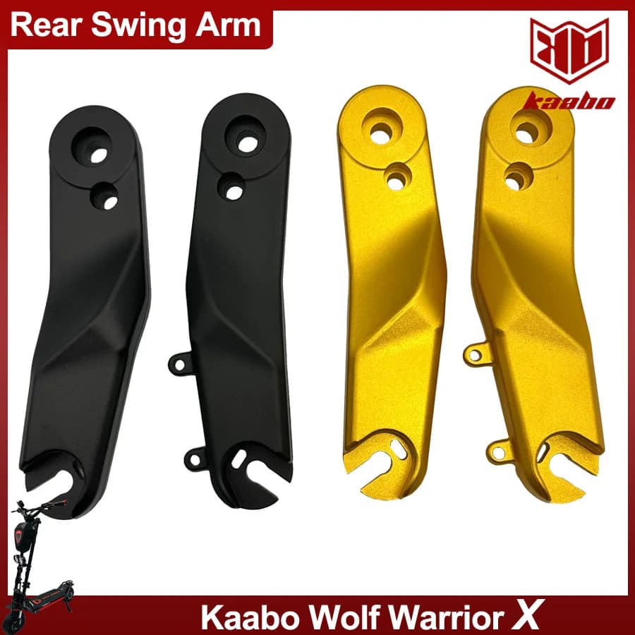 Wolf X Coppia Braccio Oscillante Posteriore Nero Oro Dorato Parte Originale per Kaabo Wolf Warrior X PRO GT 10 pollici Scooter Elettrico Accessori