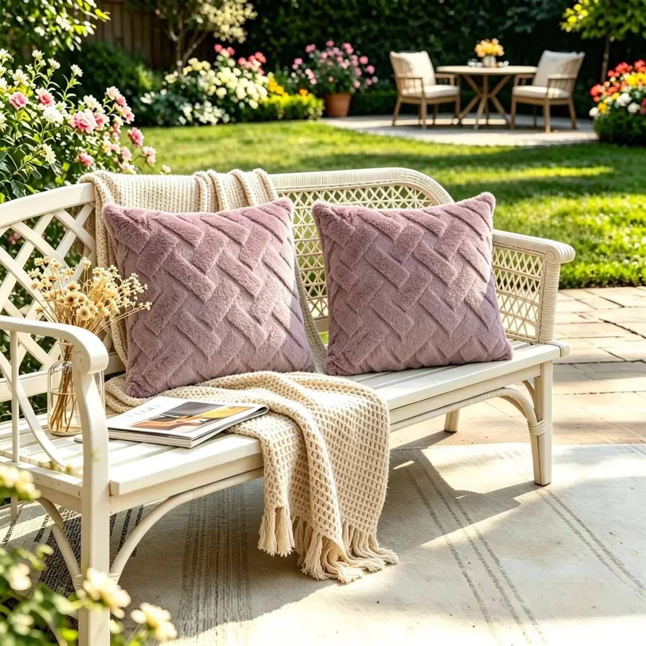 4PCS Embossed Plush Throw Pillow Covers, Textured Cushion Covers, Decorative Pillowcases for Indoor Outdoor Home Sofa Use