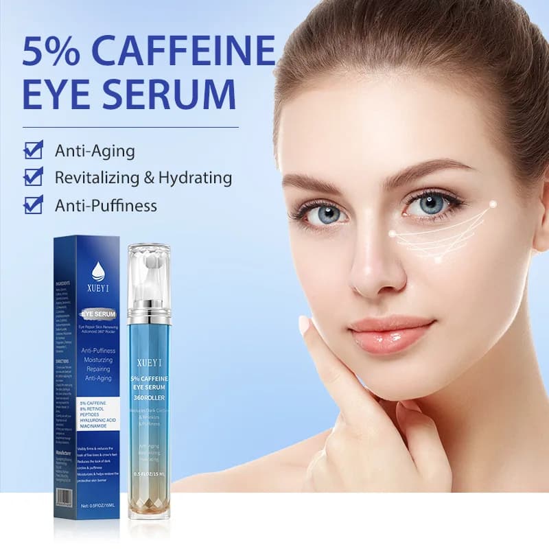 XUEYI 5% Caffeine Retinol Serum for Eyes Transfrontaliero Available Anti Eyewear Thin Lines Slurry for Eye Care