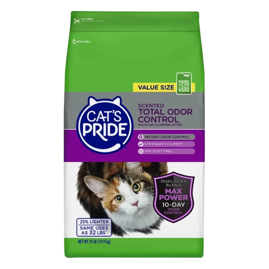 Total Odor Control Scented Cat Litter 24lb Bag