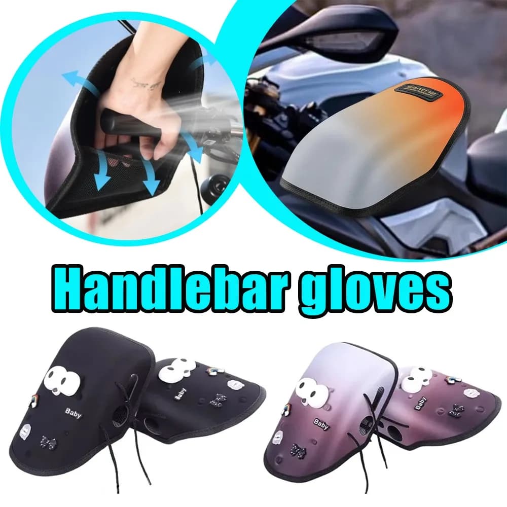 1 paio di guanti estivi traspiranti per manubrio moto, protezione solare, guanti parasole per moto, protezione per le mani