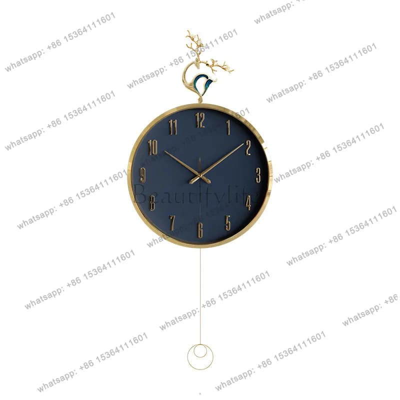 Orologio da parete moderno, semplice, alla moda, elegante e creativo, decorazione per soggiorno di lusso.