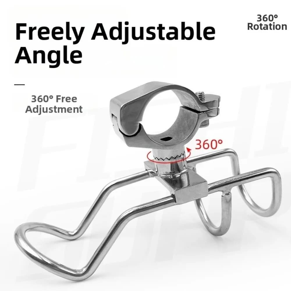 316 Stainless Steel Fishing Rod Holders Clamp Style Corrosion Resistant Clamp Style Brackets Marine Grade