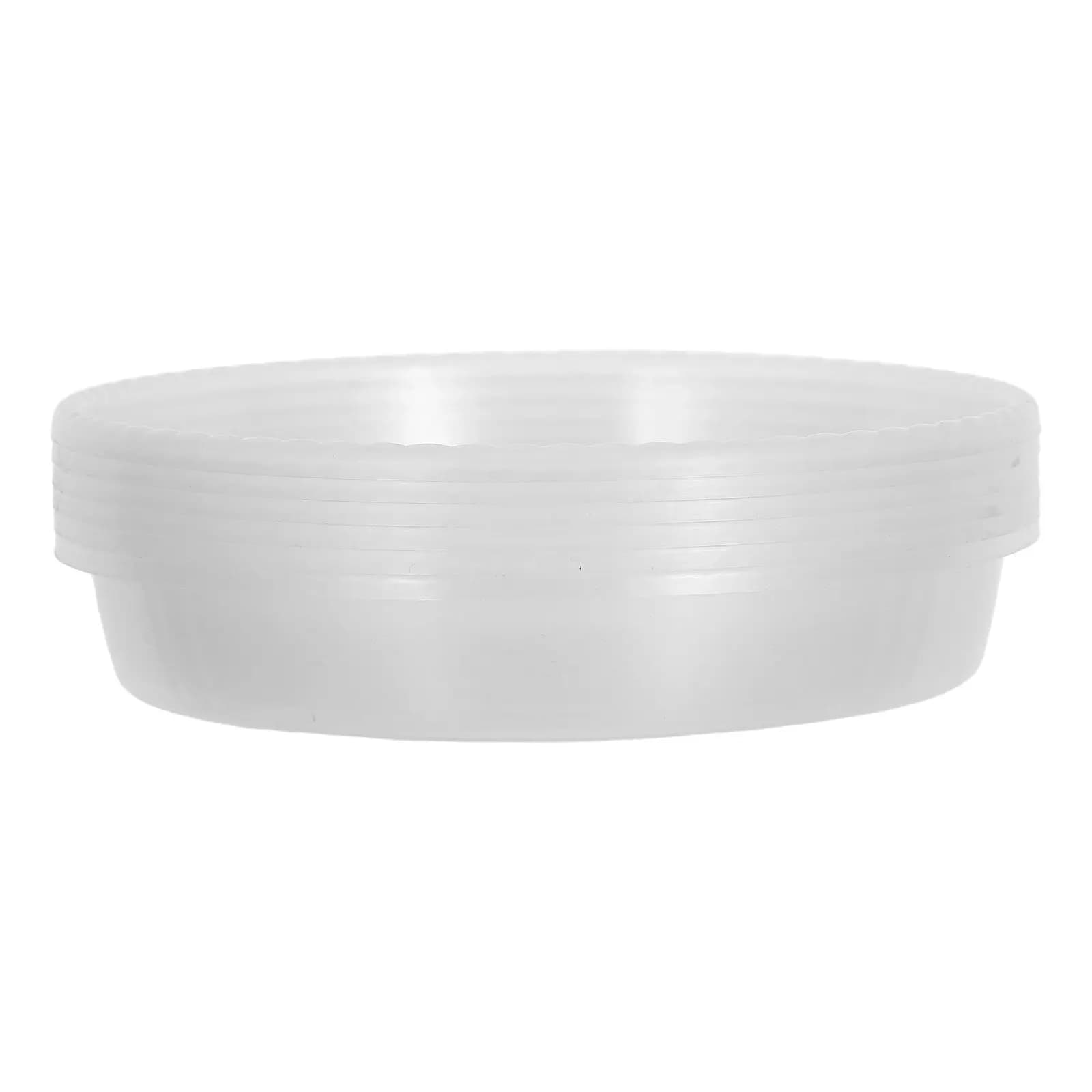 Set di 6 Sottovasi Trasparenti Rotondi in Plastica, Vassoio per Acqua per Vasi da Interno, Protezione dalle Gocce, Vassoio di Drenaggio per Piante