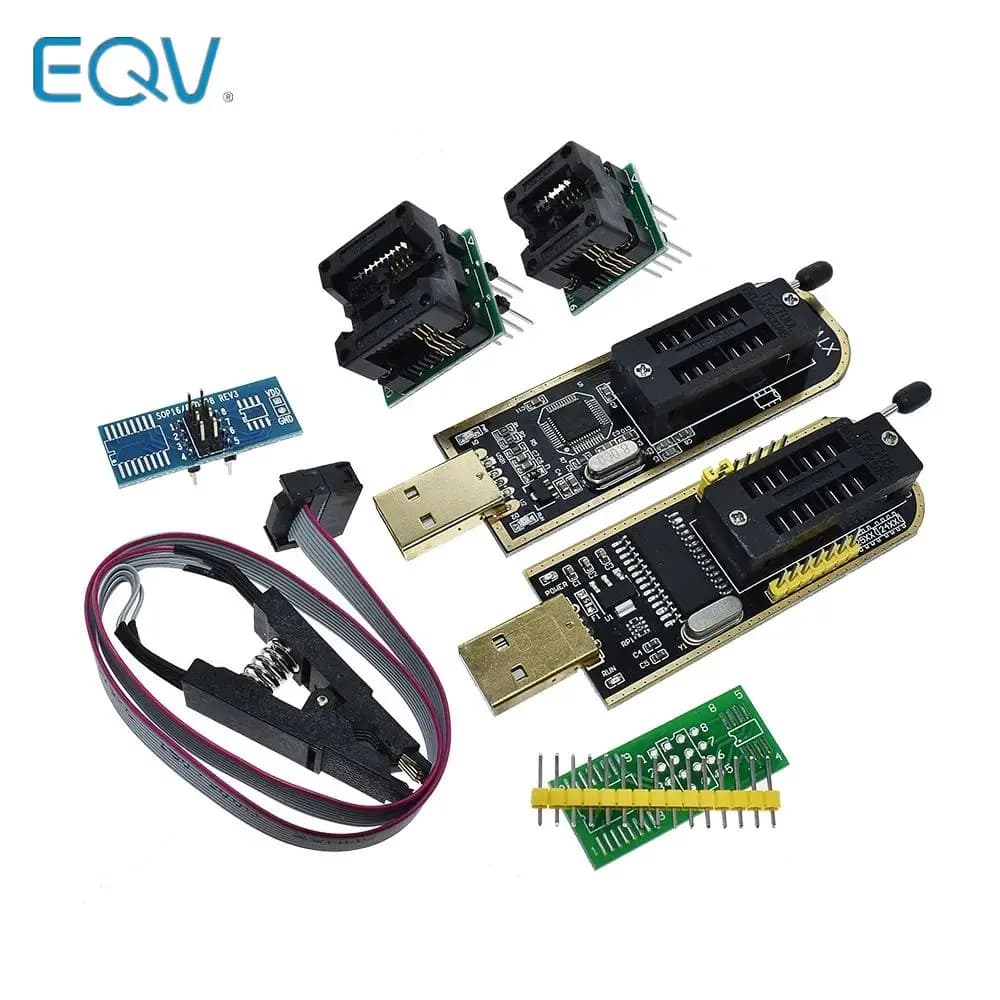 CH341B XTW100 24 25 Serie EEPROM Flash BIOS CH341 Modulo programmatore USB + SOIC8 SOP8 Clip di prova per EEPROM 93CXX / 25CXX / 24CXX