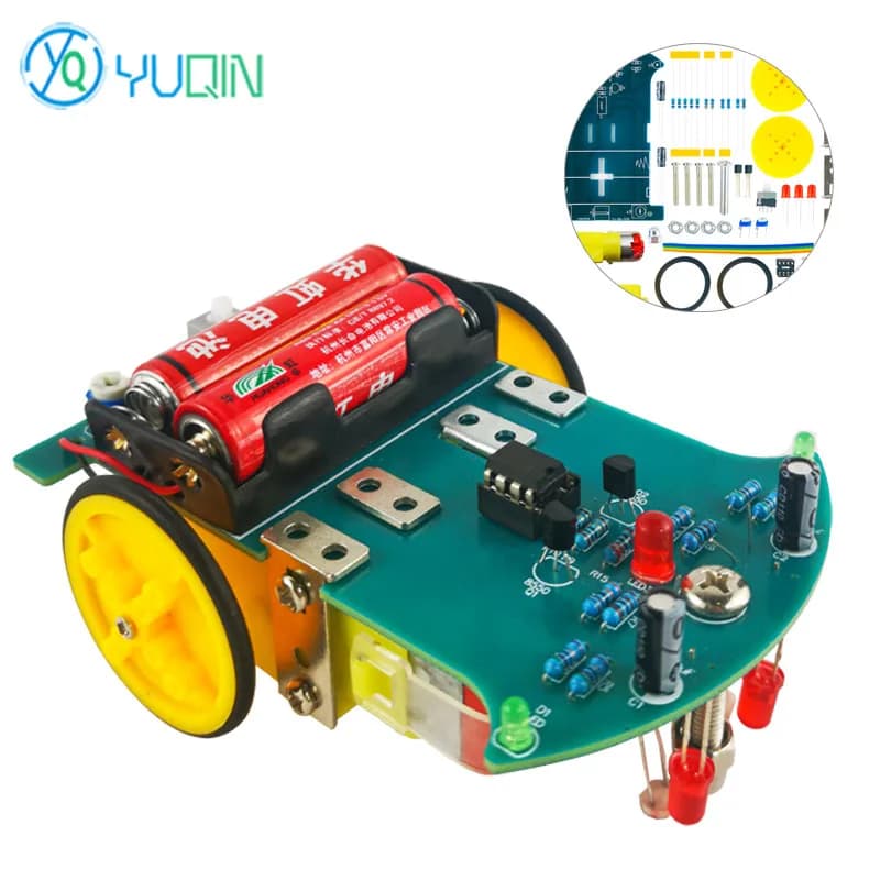 D2-7 Smart Tracking Car Kit - Auto DIY Robot with Line Evaluation, Welding Kit, Electronic Project for Education Arduino/ STEM