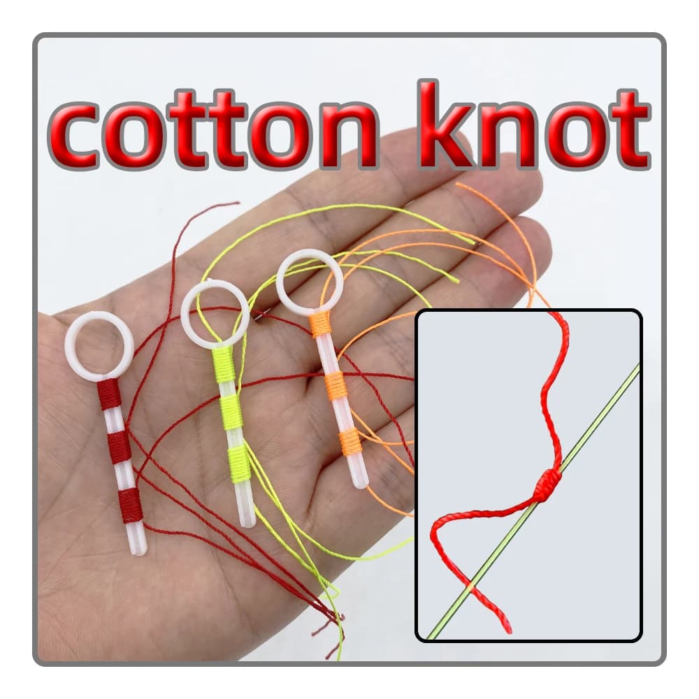 20 pezzi di filo di cotone Bobber Looper nodi di arresto cavo corda corda boa galleggiante da pesca accessori strumento accessori per la pesca su roccia