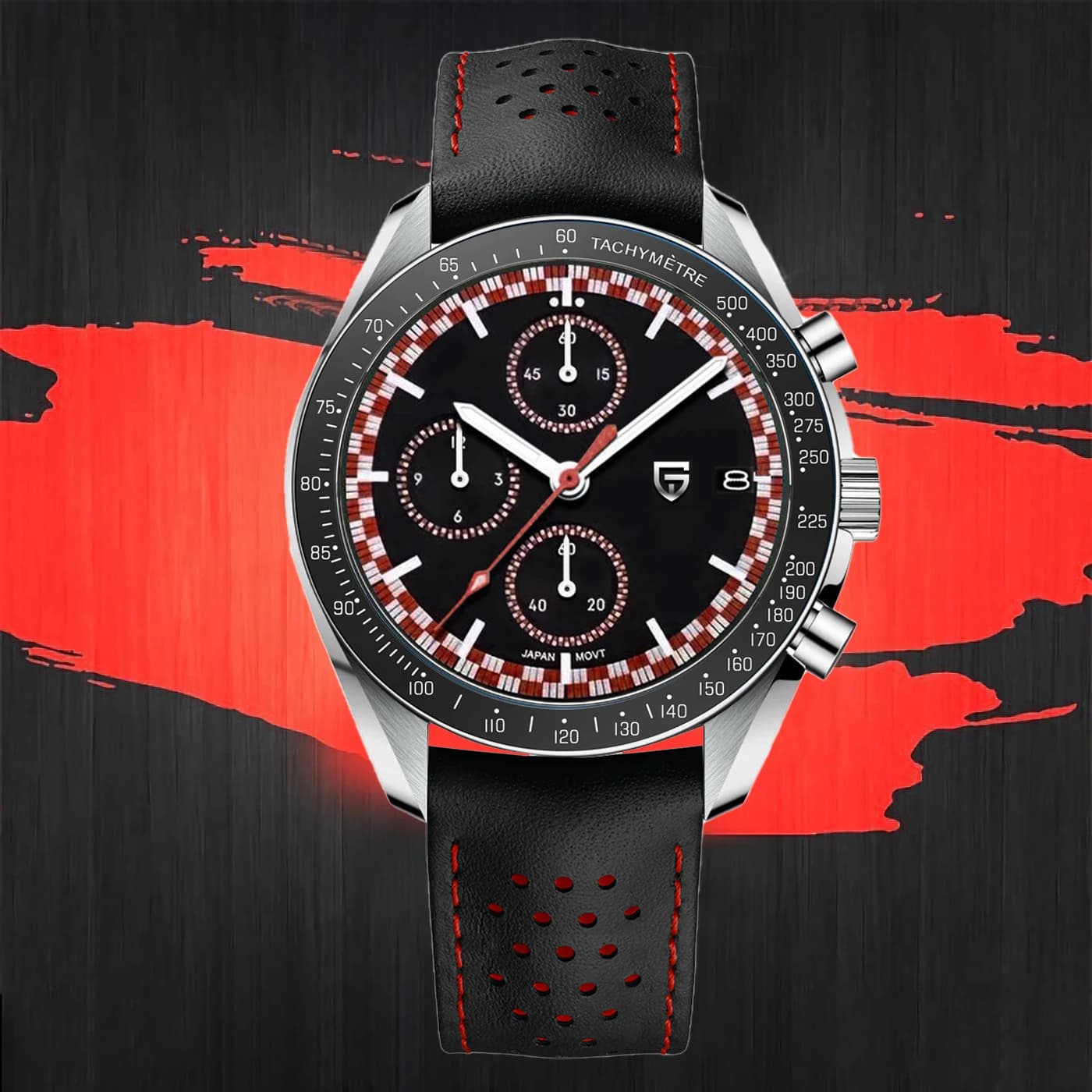 PAGANI DESIGN 2025 New Racing Chronograph Luxury Quartz Watch For Men Japan VK67 Movt AR Sapphire crystal Sport Wristwatch Men
