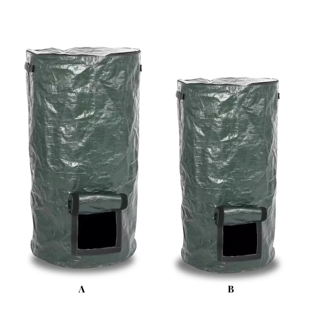 Borsa per biofermentazione ecologica per composti da giardino con cerniera e doppi manici Contenitore per compost pieghevole per eliminare la cucina