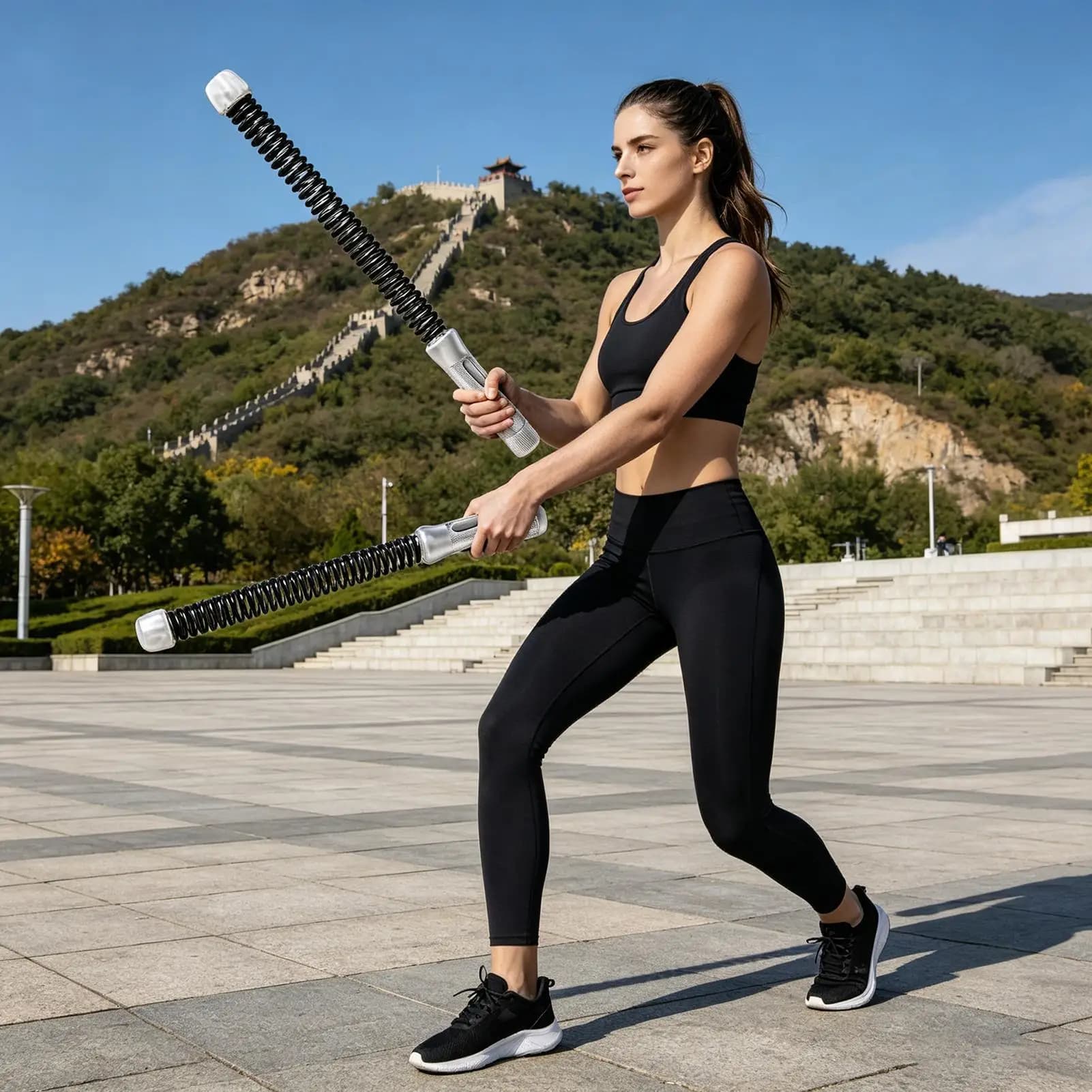 Corda da allenamento Battle Ropes per palestra domestica, senza fili, con pesi, attrezzatura per allenamento di forza, per uomini e donne, corda per saltare per appassionati di fitness