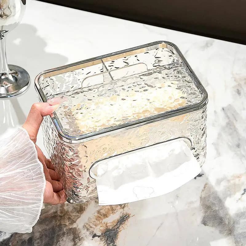 Luxury Desktop Tissue Box Storage Holder Remote Control Bathroom Toilet Paper Box Organizer Elegant Home Decor Accessories