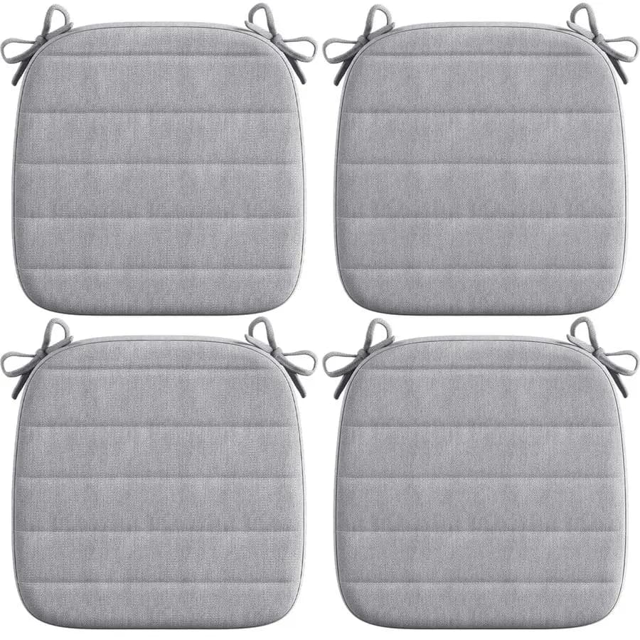 Set of 4 Bearings for Dining Chairs, Washable Padding for Kitchen Chairs and Bar Stools, Non-slip Bearings with Laces, 40x43 cm