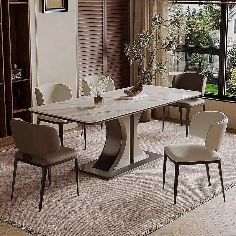 Tavoli da pranzo moderni con gambe rotonde Tavoli da pranzo rotondi di lusso salvaspazio in legno Mobili Tavolo Da Pranzo per appartamenti