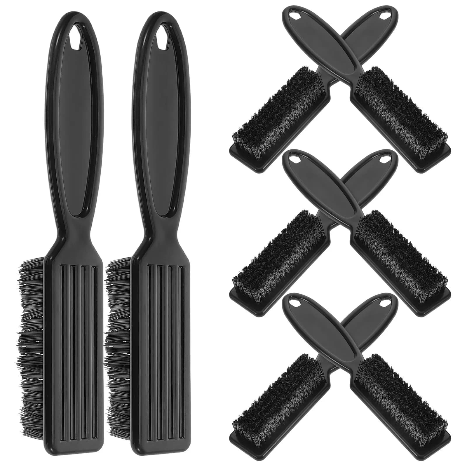 8Pcs Neck Hair Sweeping Brushes Comfortable Handle Beard Fade Brush Trimmer Cleaning Barber Brushes Beard Brush with Handle