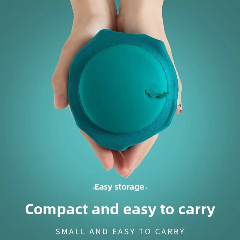 Cuscino per il collo gonfiabile a forma di U pressurizzato da 1 pezzo per uso esterno in ufficio da viaggio - Supporto cervicale portatile in materiale PVC