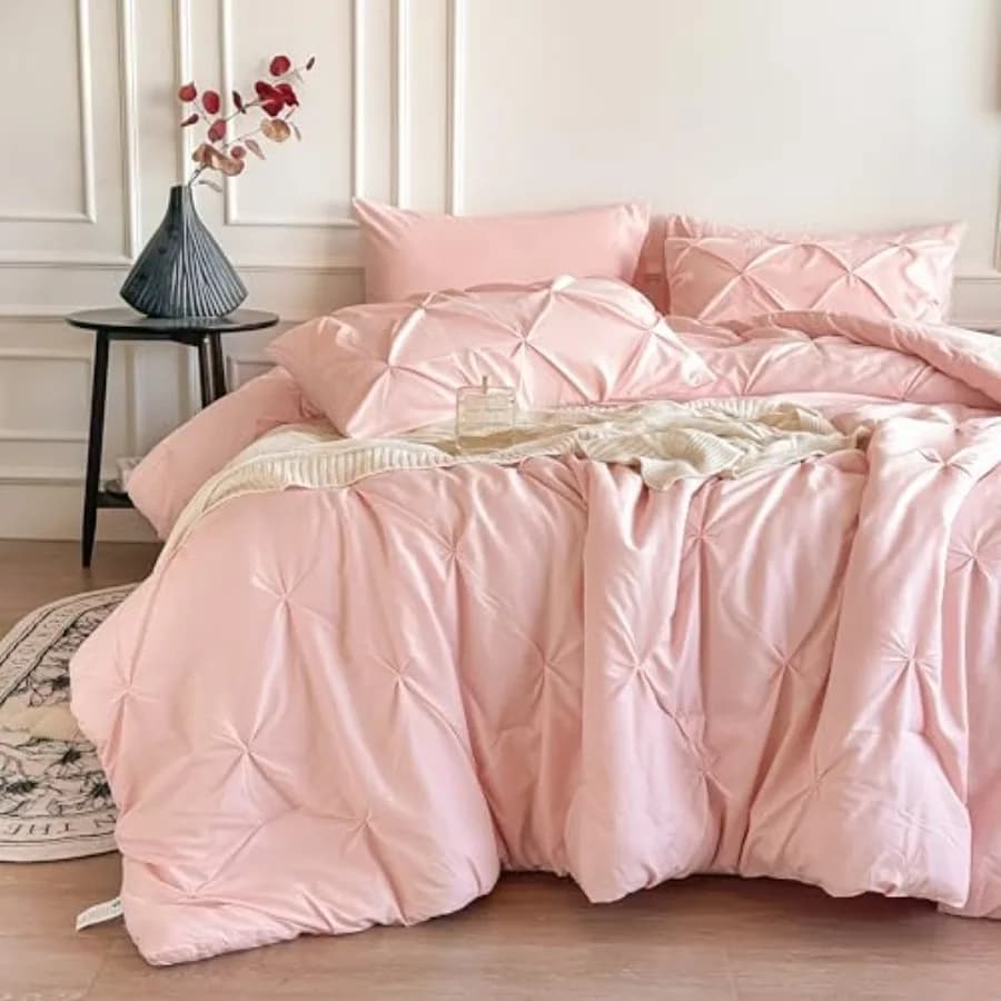 Set Copripiumino per Ragazze, 7 Pezzi, Set Biancheria da Letto con Copripiumino, Lenzuola, Federe e Cuscini Decorativi