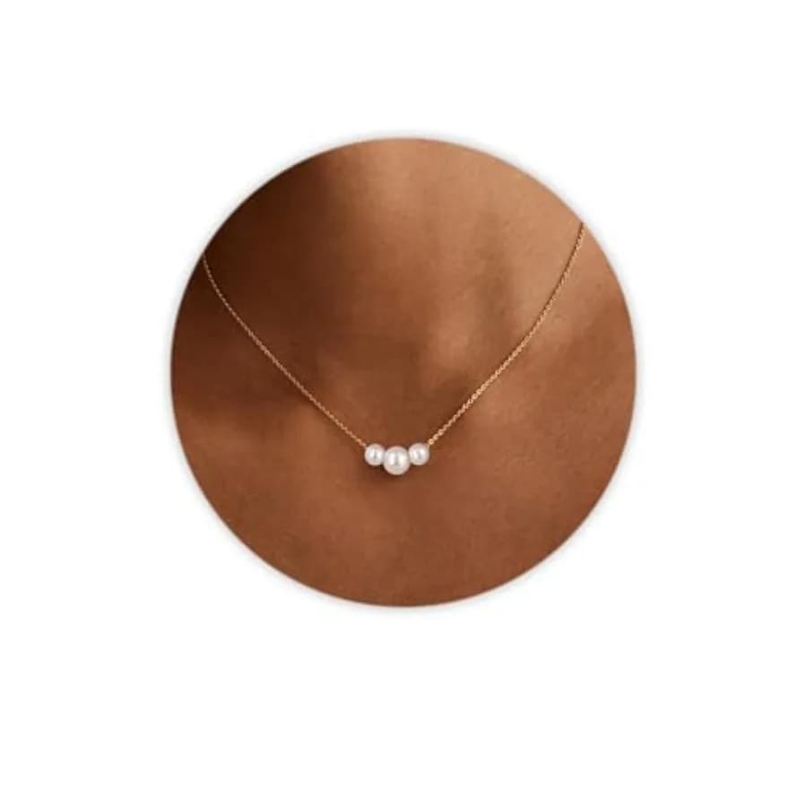 Collane di perle SmileBelle, girocollo da donna e girocollo per adolescenti, regali di compleanno, bianco, ideale come regalo per damigelle e per il ballo di fine anno