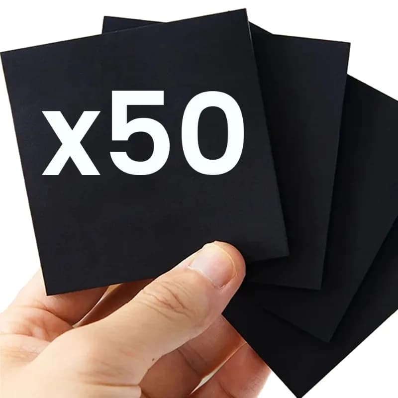 50 fogli Solid Black Sticky Notes taccuini autoadesivi postati per Office School Stationary 50 fogli Simple Black Memo Pad