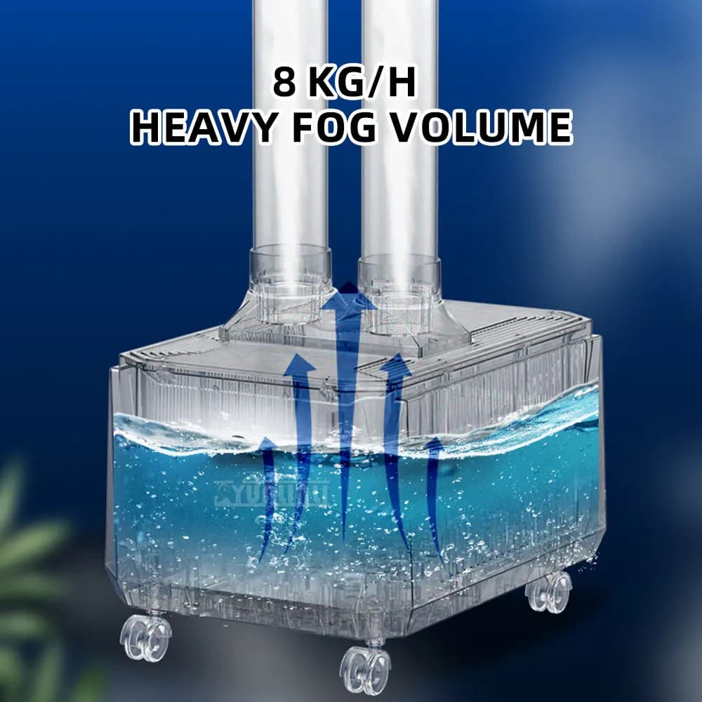 High Mist Output, Humidifier with Dual Tubes, Smart Constant Humidity Control, Suitable for Supermarkets, Spraying, Grow Rooms