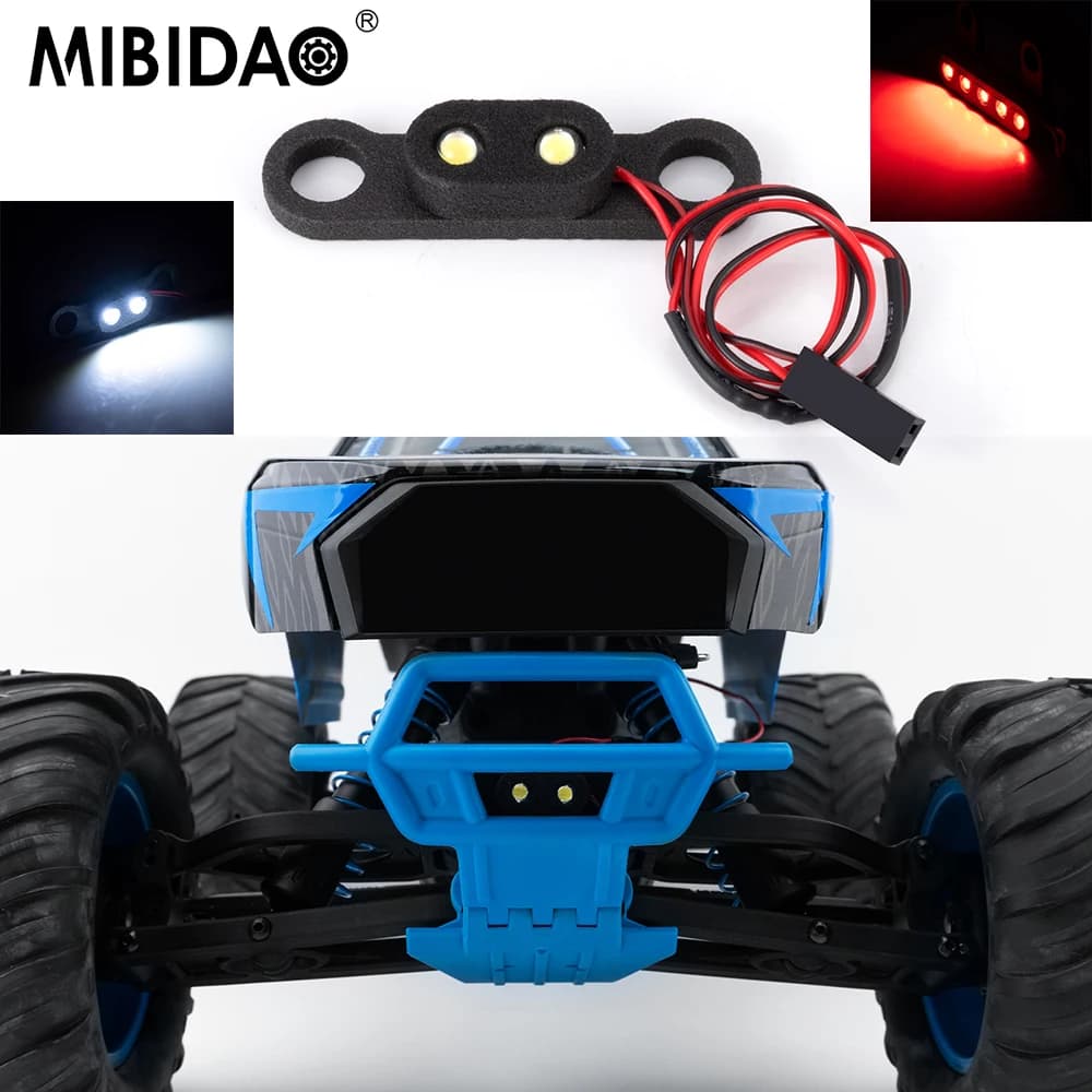 MIBIDAO Set di luci anteriori e posteriori a LED per Big Foot Car 1/10 ARRMA GORGON RC Car Truck Upgrade Decortion Parts